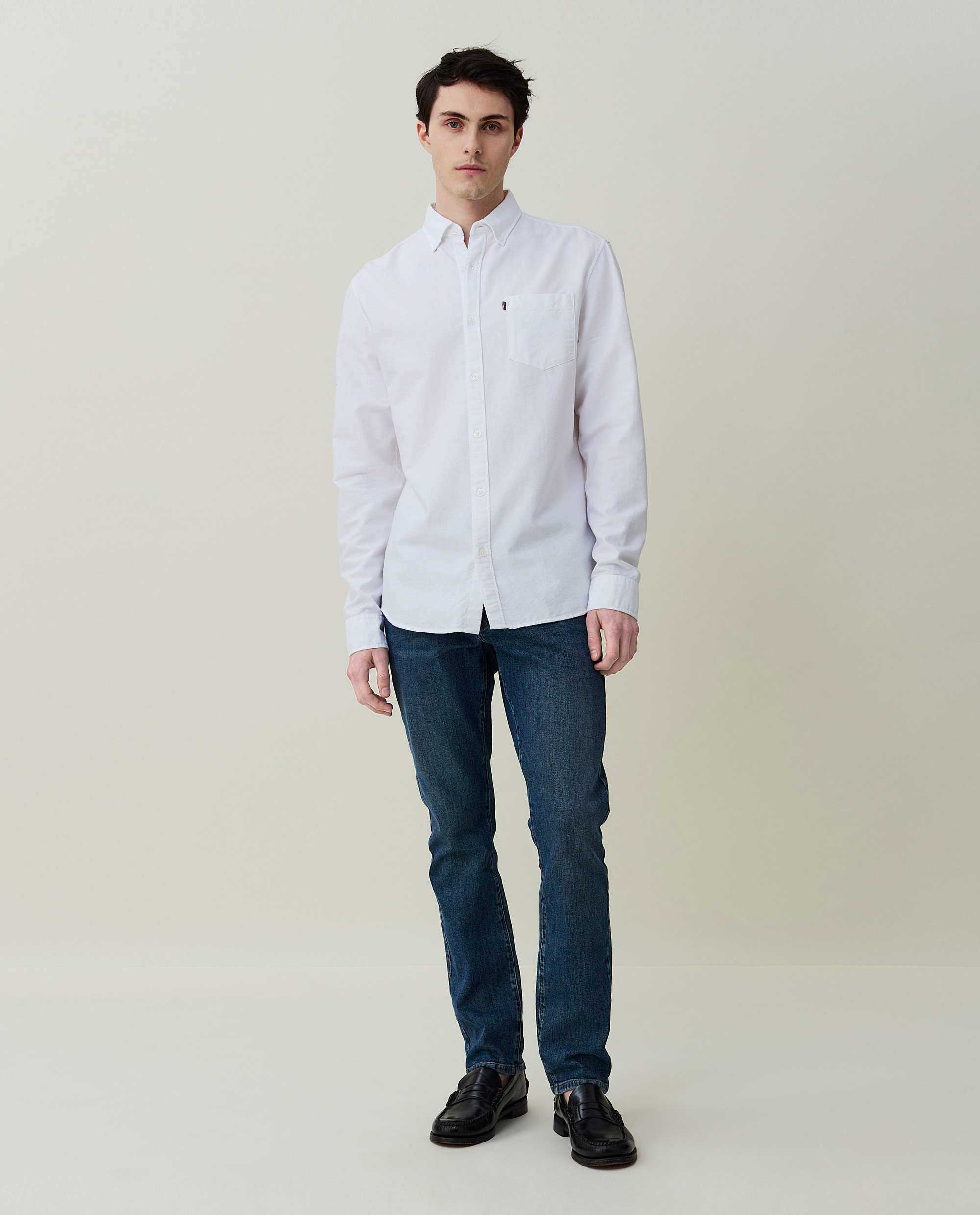 Kyle Oxford Organic Cotton Shirt, White 