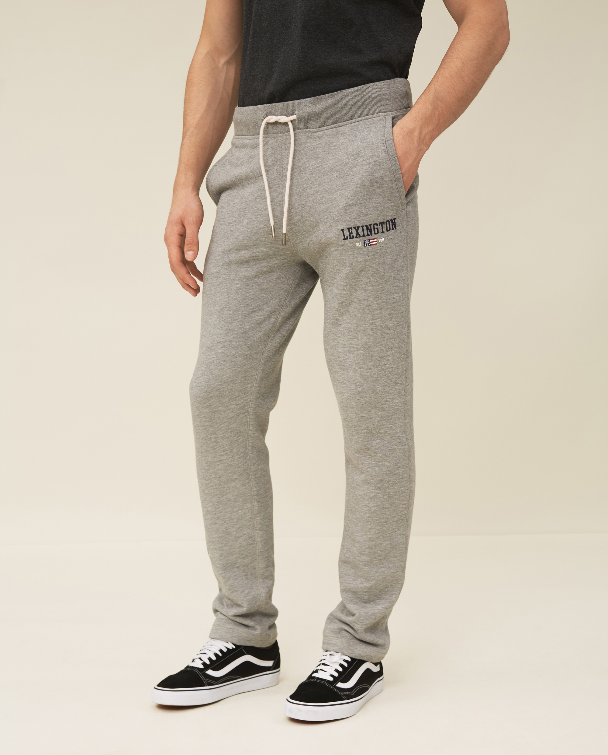 Brandon Jersey Pants, Gray Melange Brandon Jersey Pants, Gray Melange
