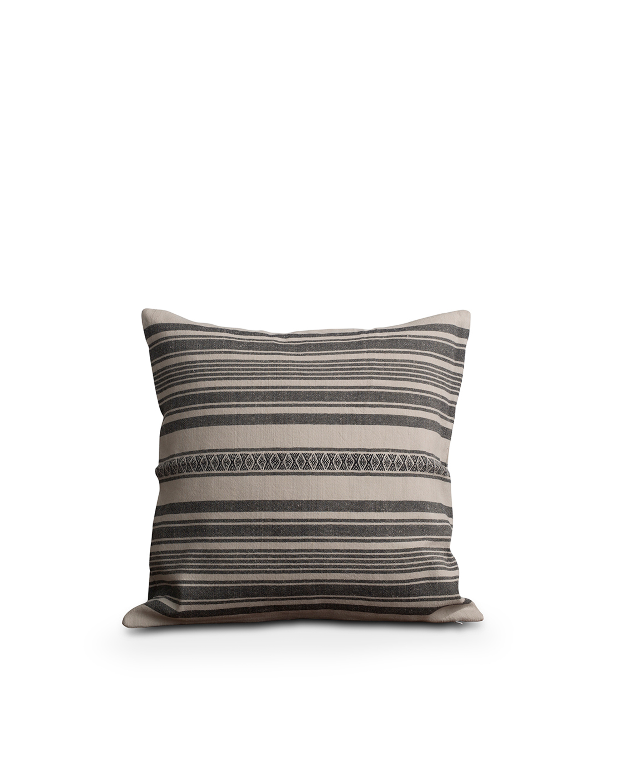 Fall Striped Linen Cotton Sham Creme