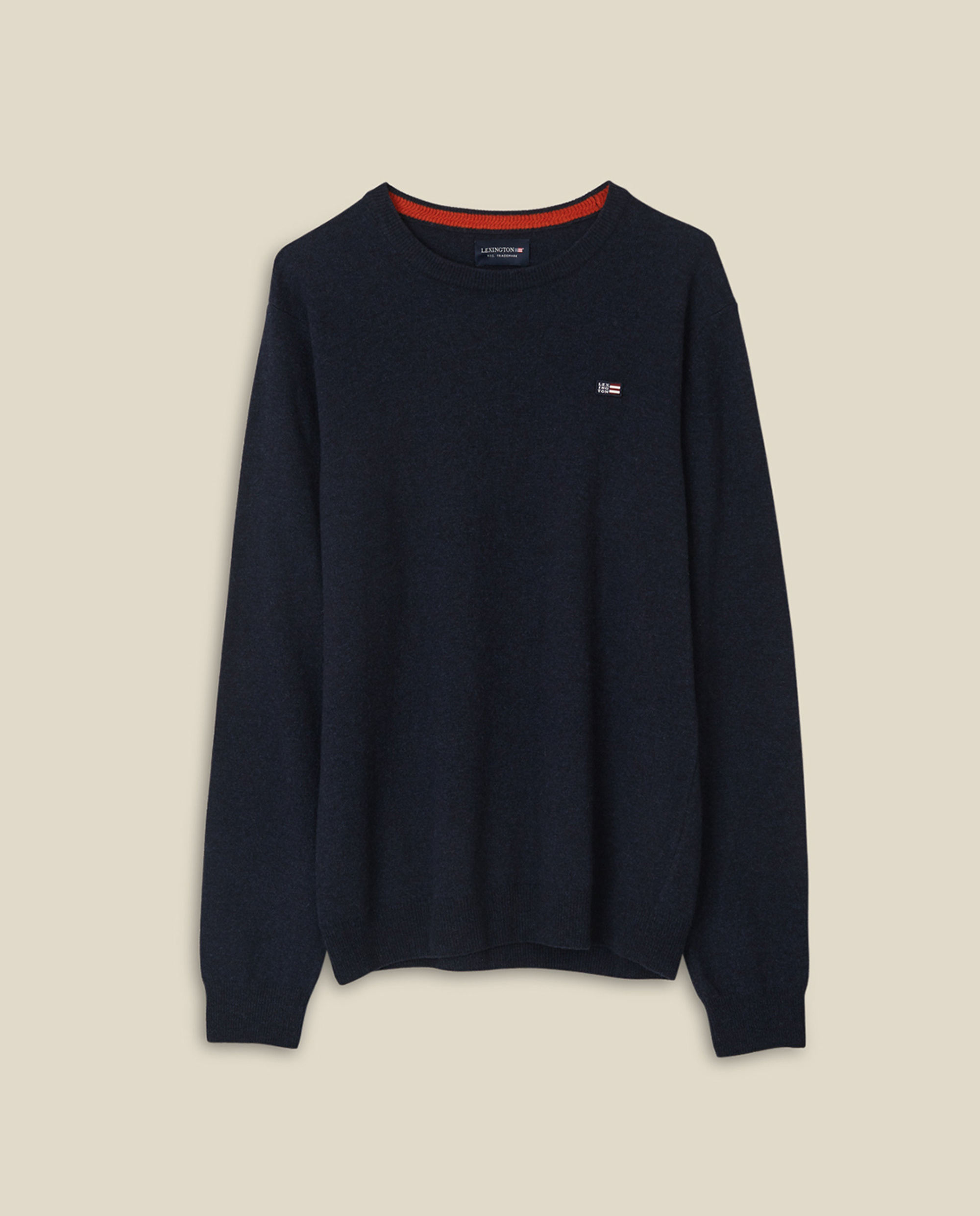 dark blue crew neck