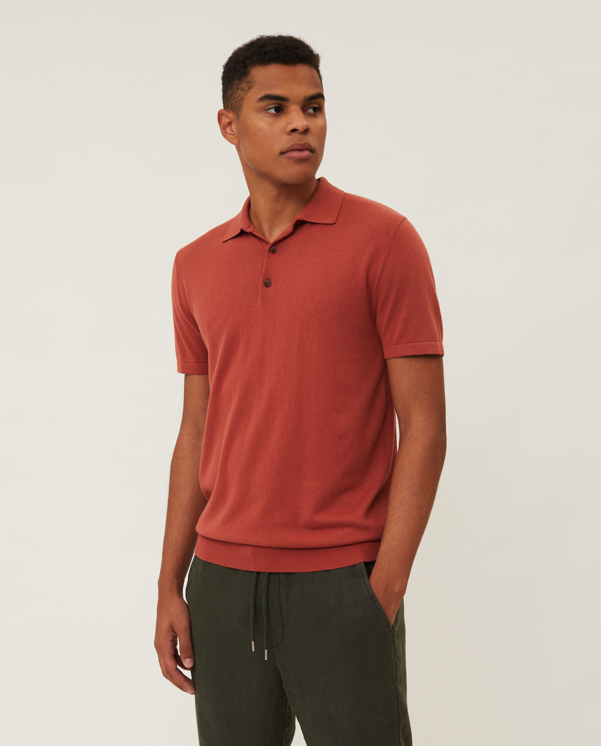 silk blend polo