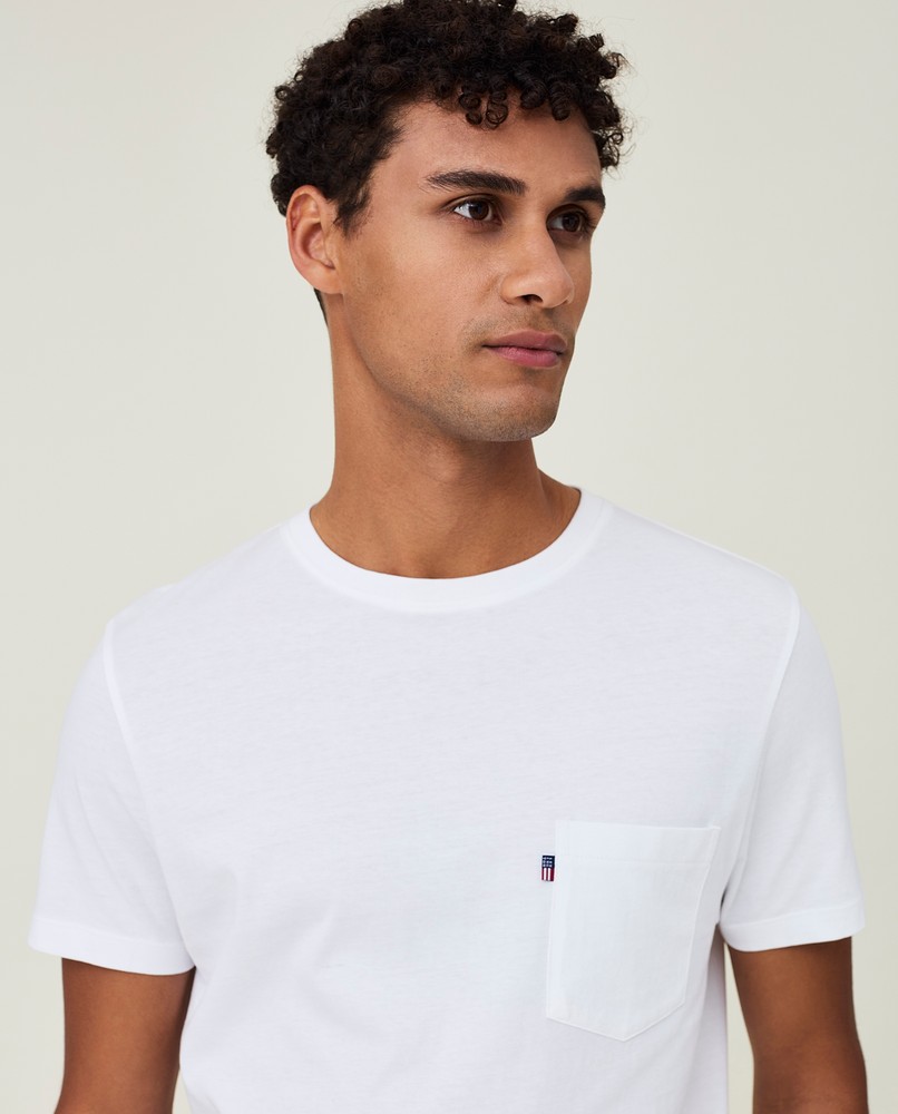 Travis Organic Cotton Tee, White 