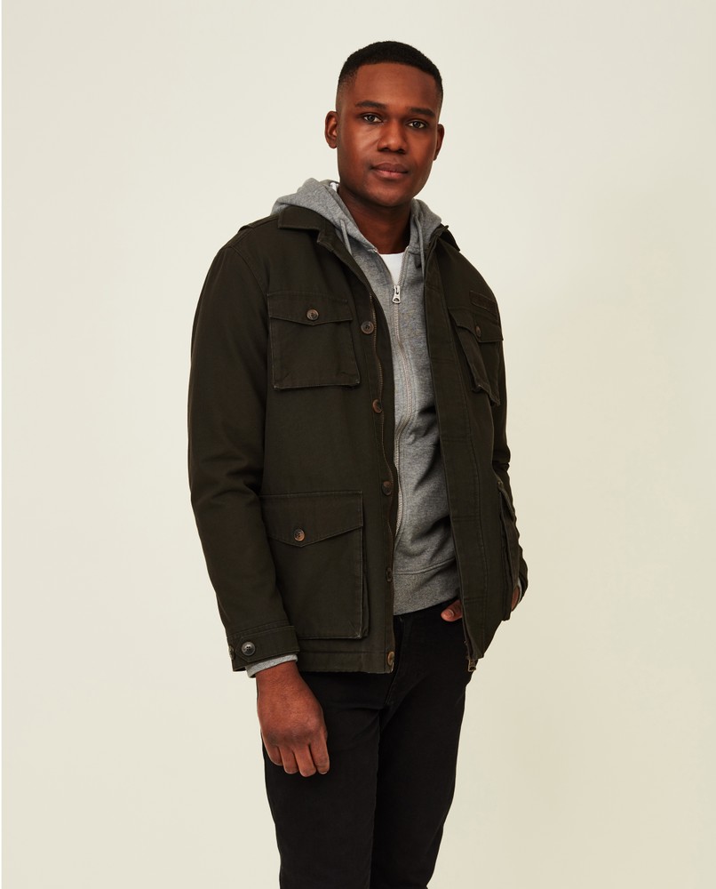 mens canvas field jacket