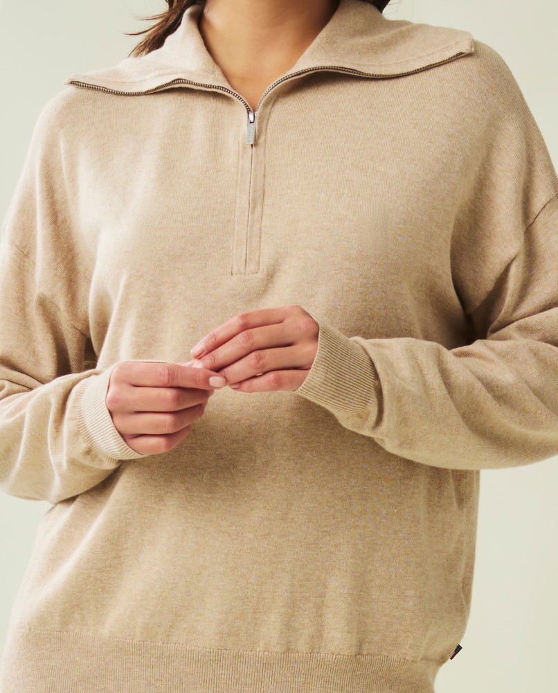 Reagan Organic Cotton Lyocell Half Zip Sweater