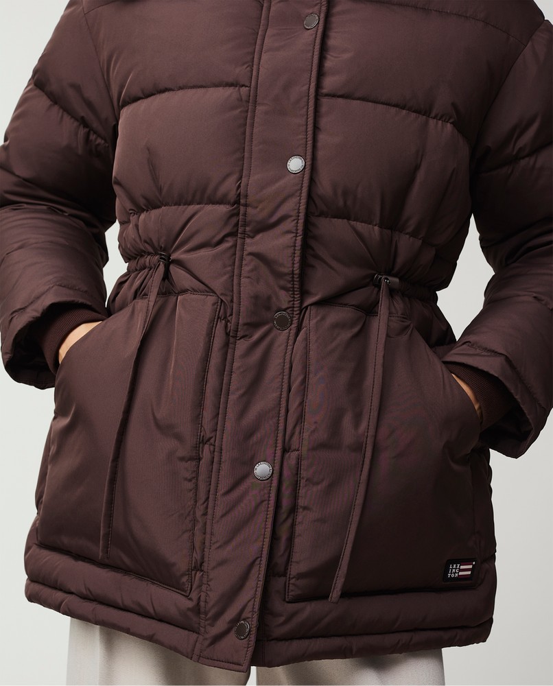 Viveka recycled polyester down parka, dark brown Lexington