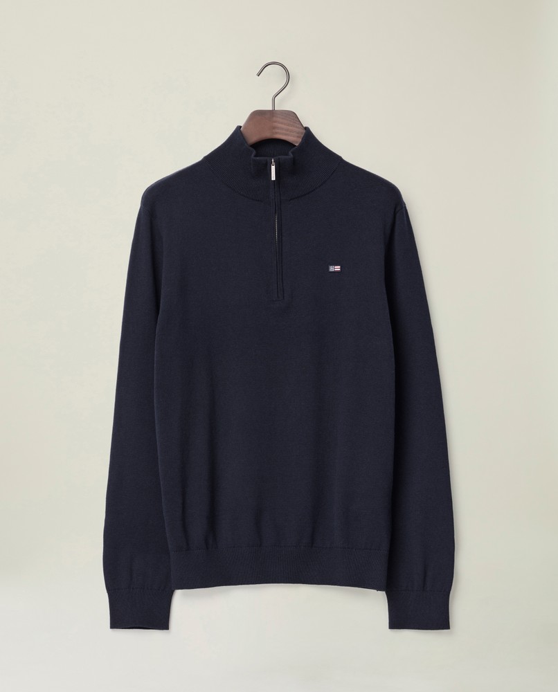 ニット・セーター No.0815 Y raglan cotton half KNIT (3color) O-Neck Cotton Sweater - Buy online | John Henric