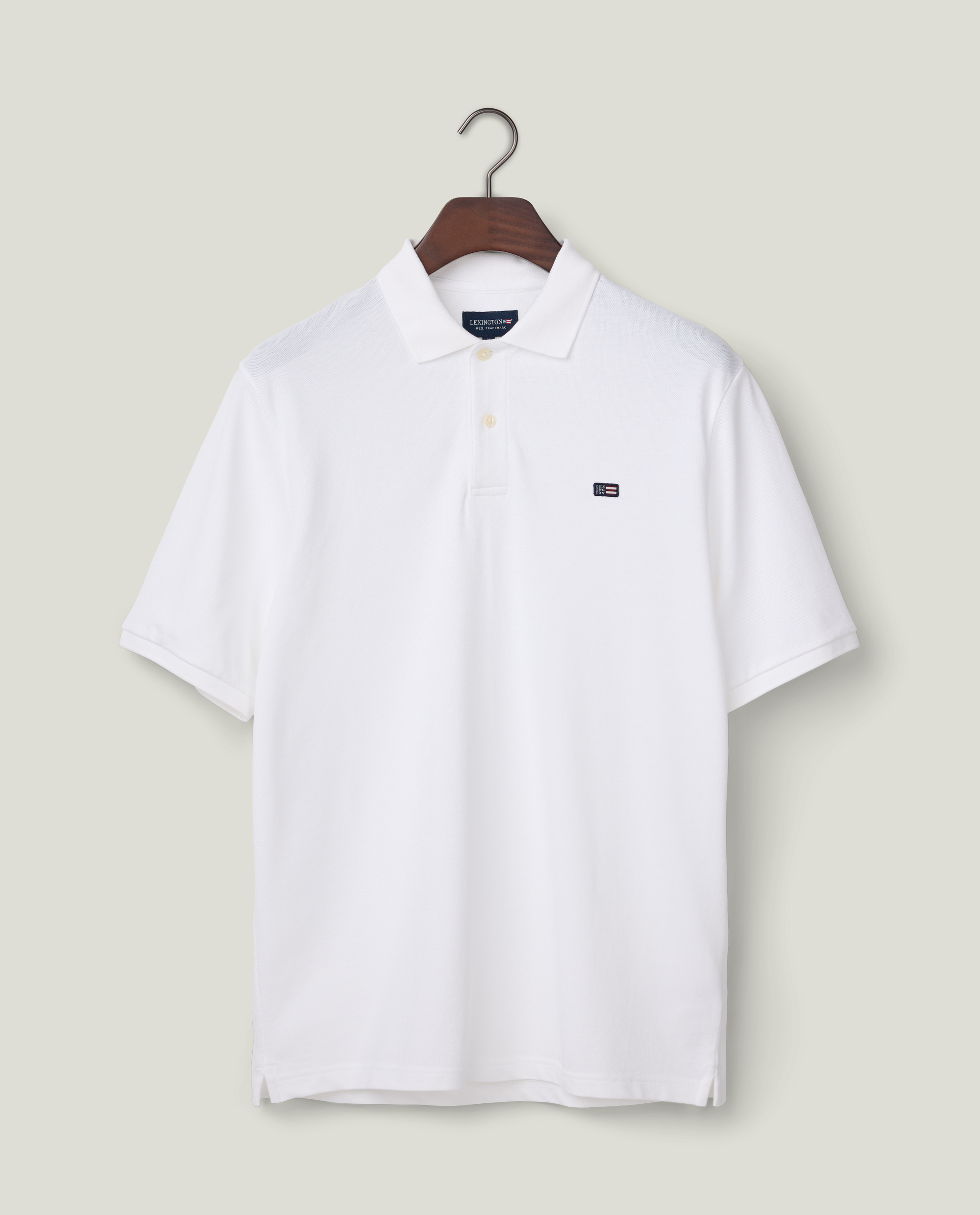 Tim boucle polo shirt, offwhite | Lexington