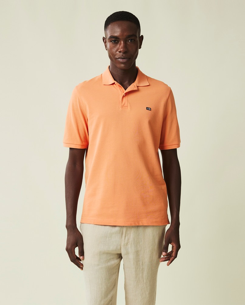 orange polo top