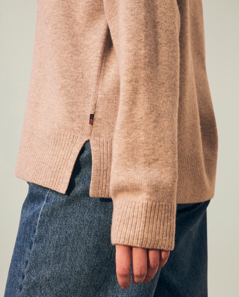 ★★ ★★ Merino wool polo knit T12E6KPN080MT1C Knitted polo sweater boiled merino wool | Lexington
