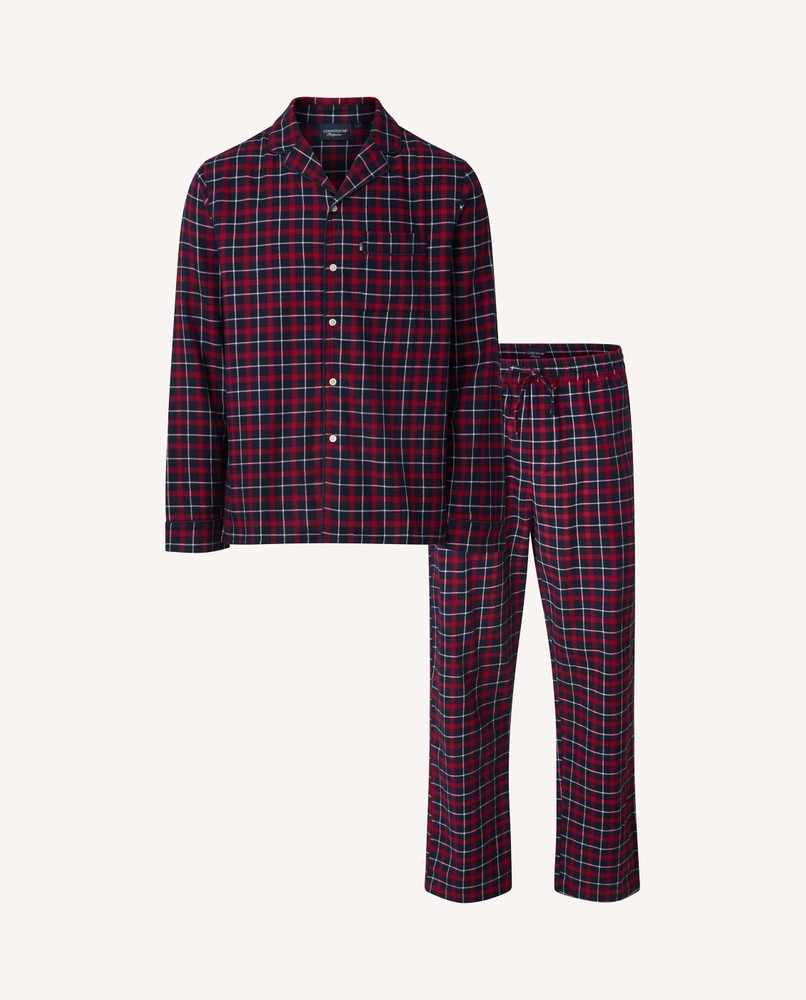 Pajama Sets Mens Flannel Pajama Tops GLOBAL Men's 100% Cotton Knit