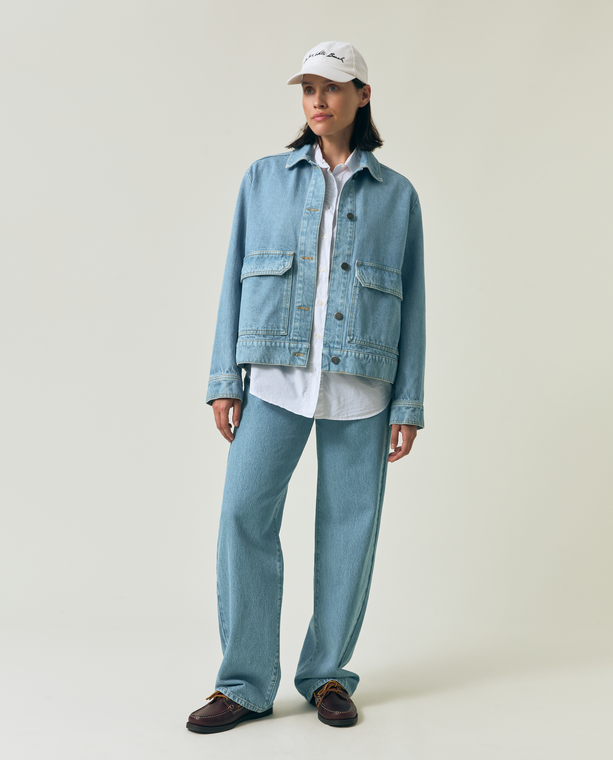 Short denim jacket, light blue | Lexington
