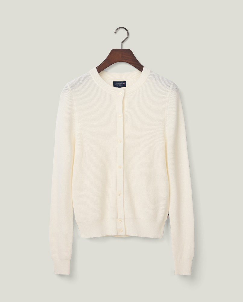 Cashmere blend knitted cardigan, offwhite