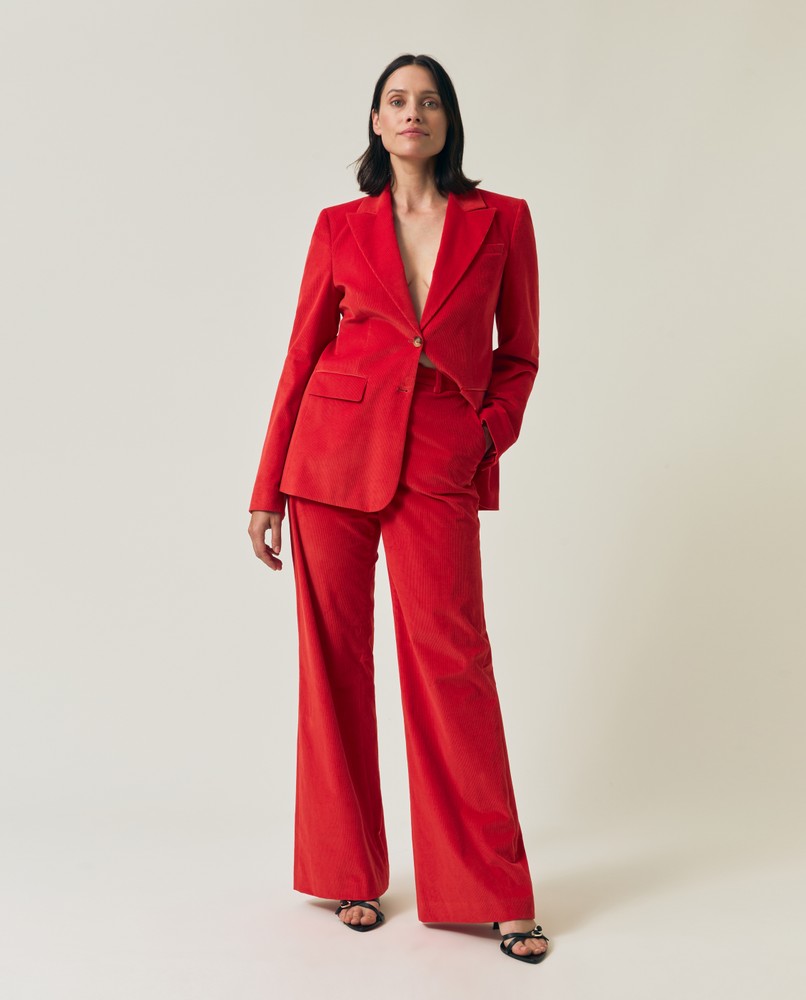 Blazer Red Corduroy Trousers Ralph Lauren Polo Pants Classic Fit - Main Image