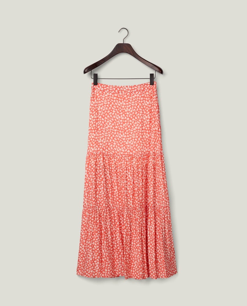 Seersucker maxi skirt, white | Lexington