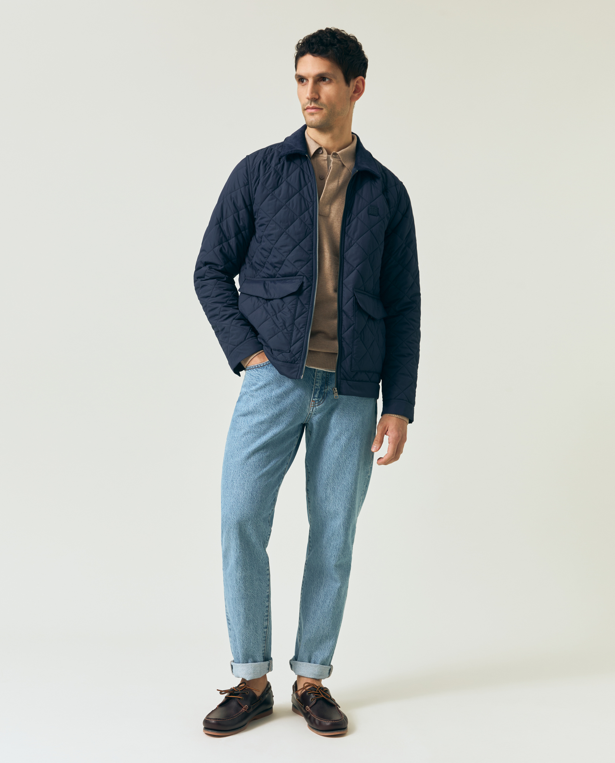 Classic quilted jacket, dark blue | Lexington