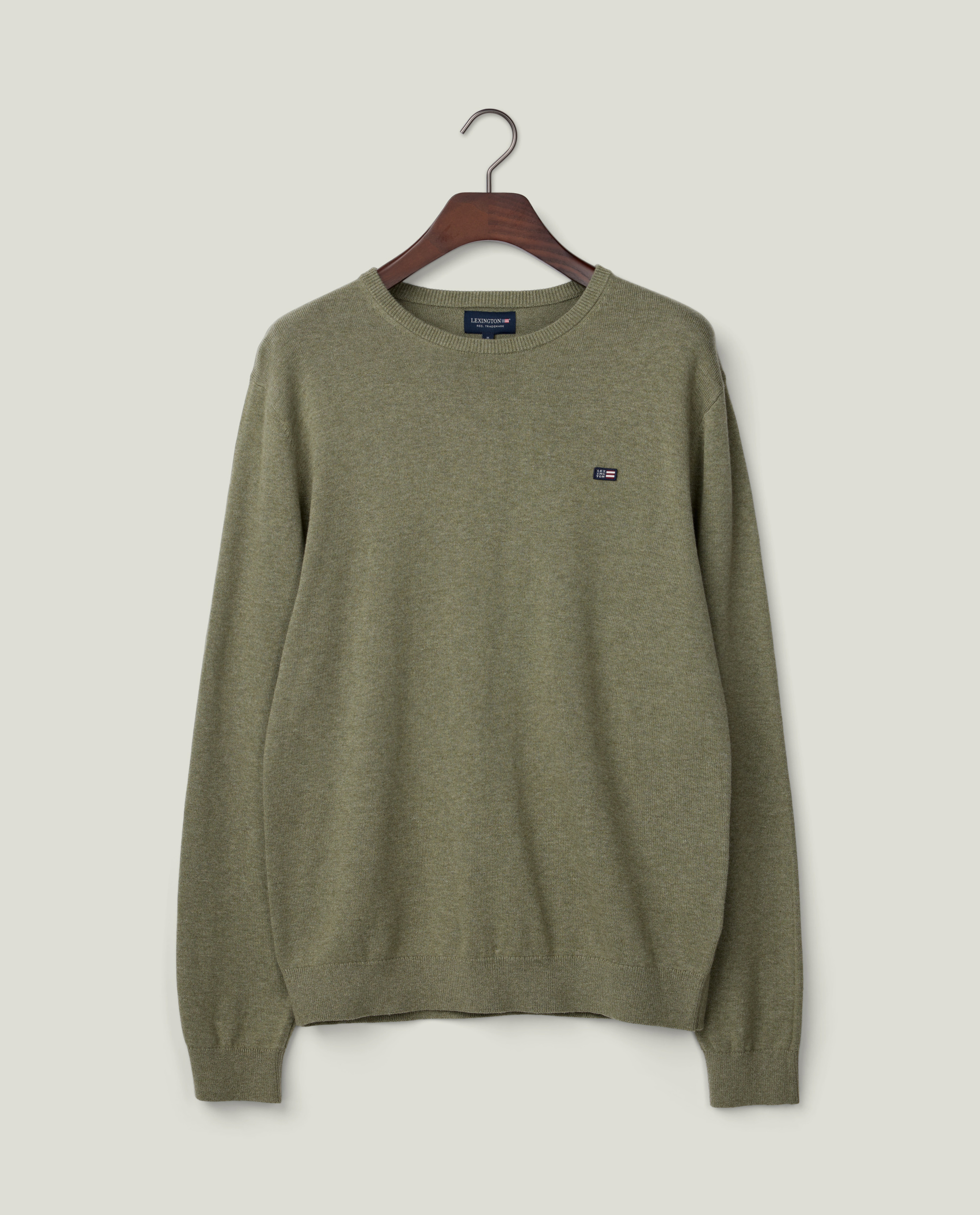 ニット・セーター No.0523 NJ lettering KNIT (3color) Cotton half-zip sweater, blue | Lexington