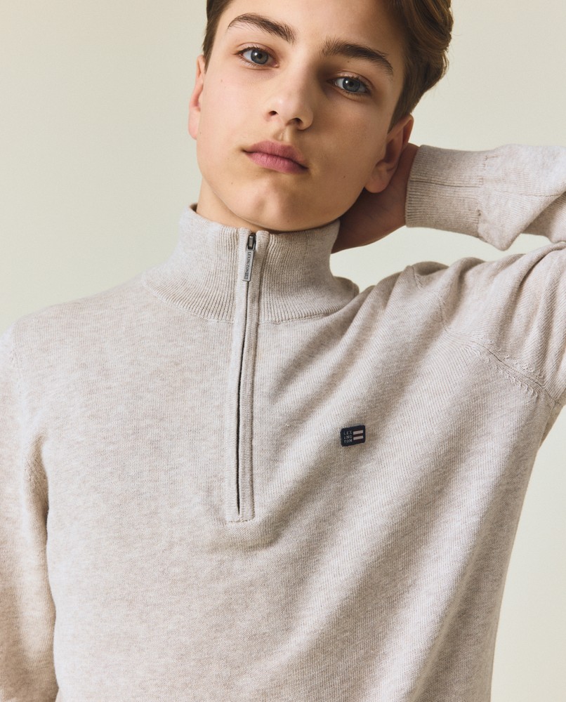 ニット・セーター HUECLOSET Pullover Half Zip Knit SE356 HALF ZIP-UP KNIT TOP – ALAND USA