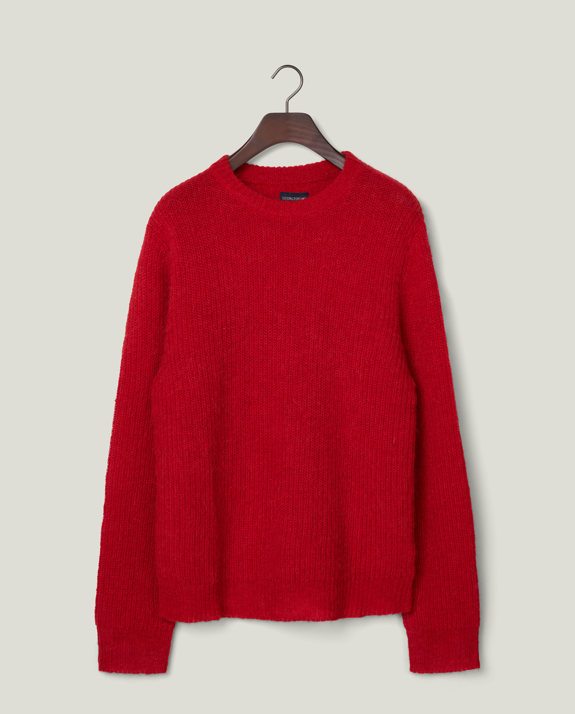 Fluffy alpaca sweater, red | Lexington