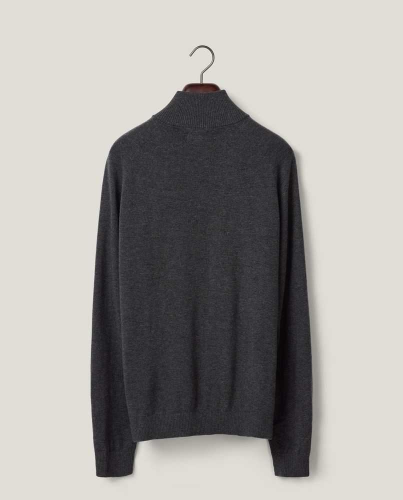 Fine merino blend crew sweater, navy | Lexington