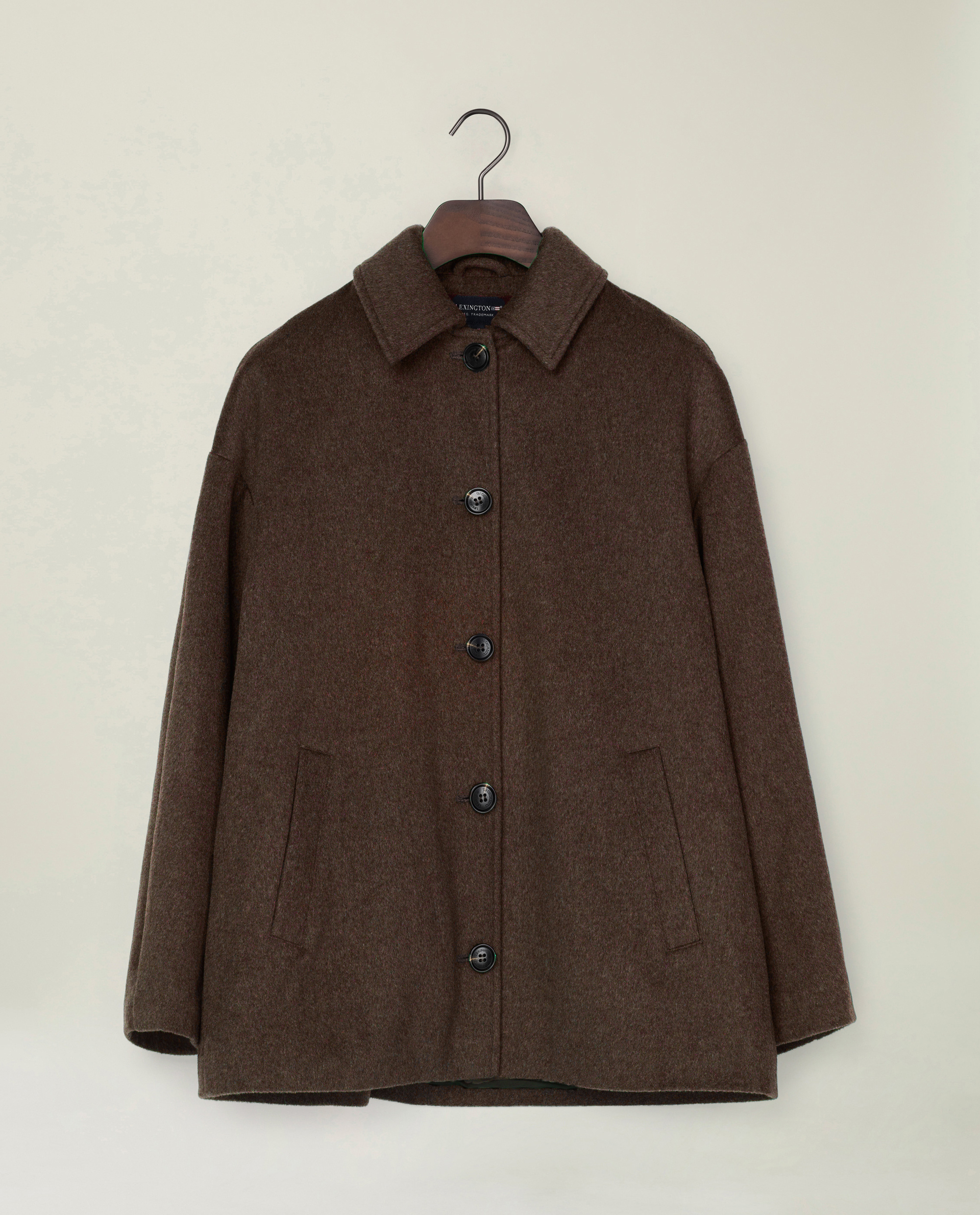 Double faced wool blend jacket, navy | Lexington