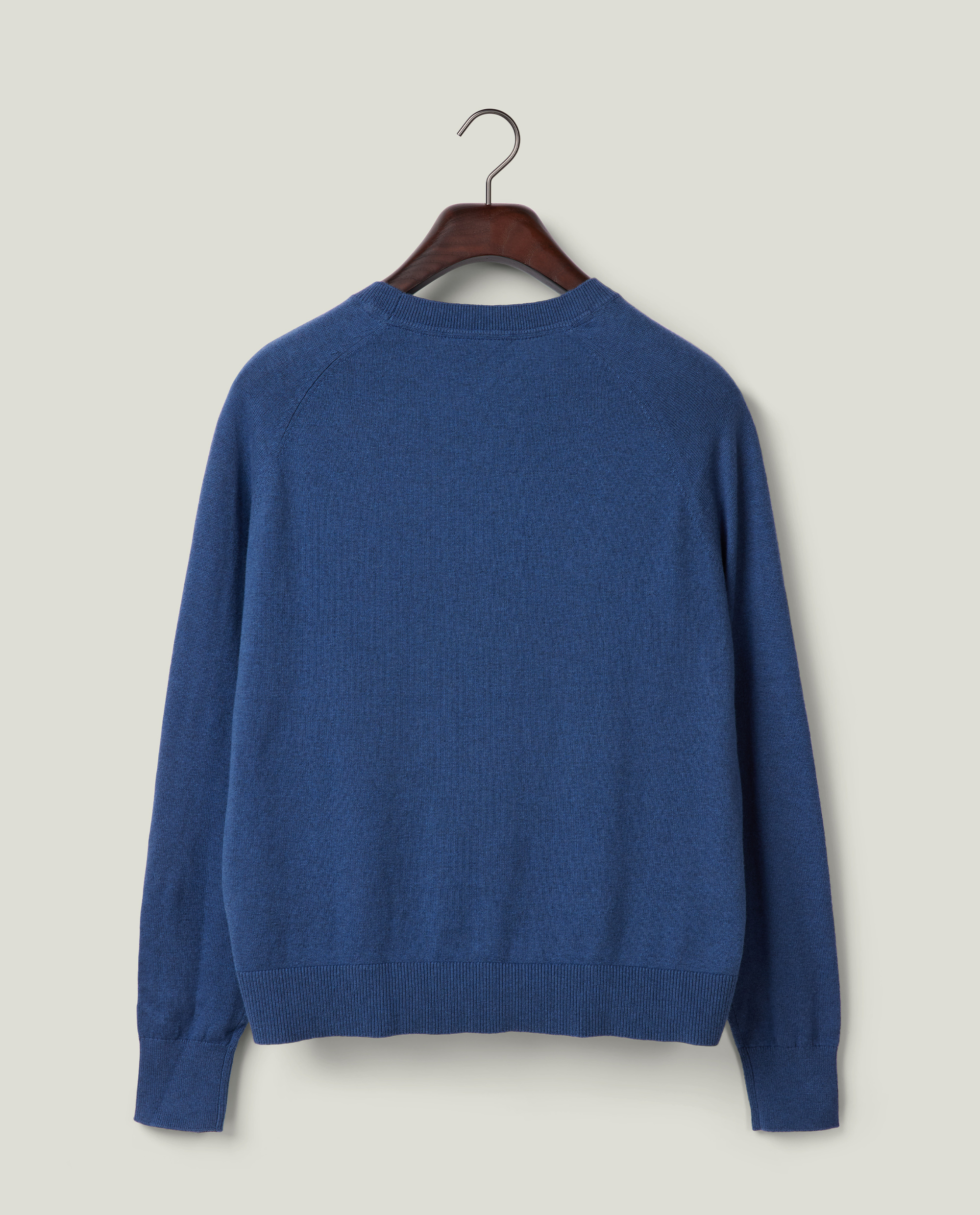 Cashmere blend raglan sweater, blue | Lexington