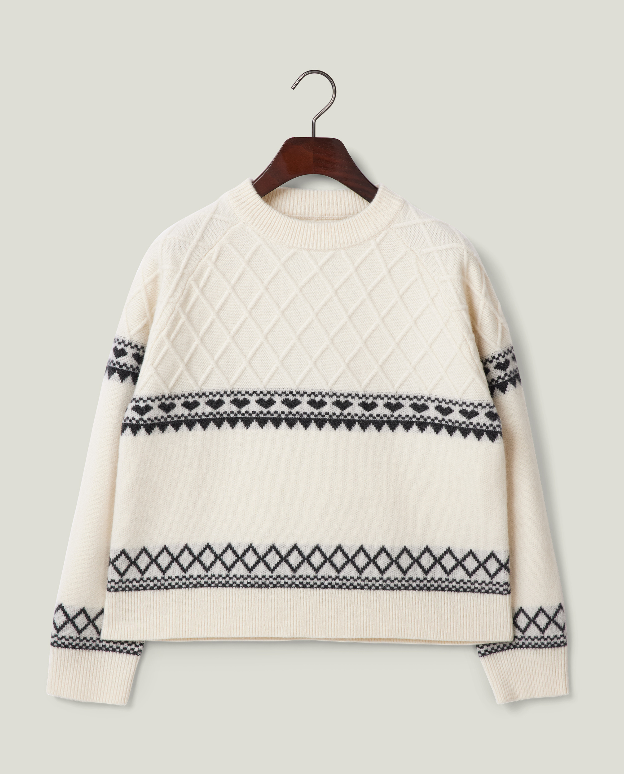 Merino wool knitted Holiday sweater | Lexington
