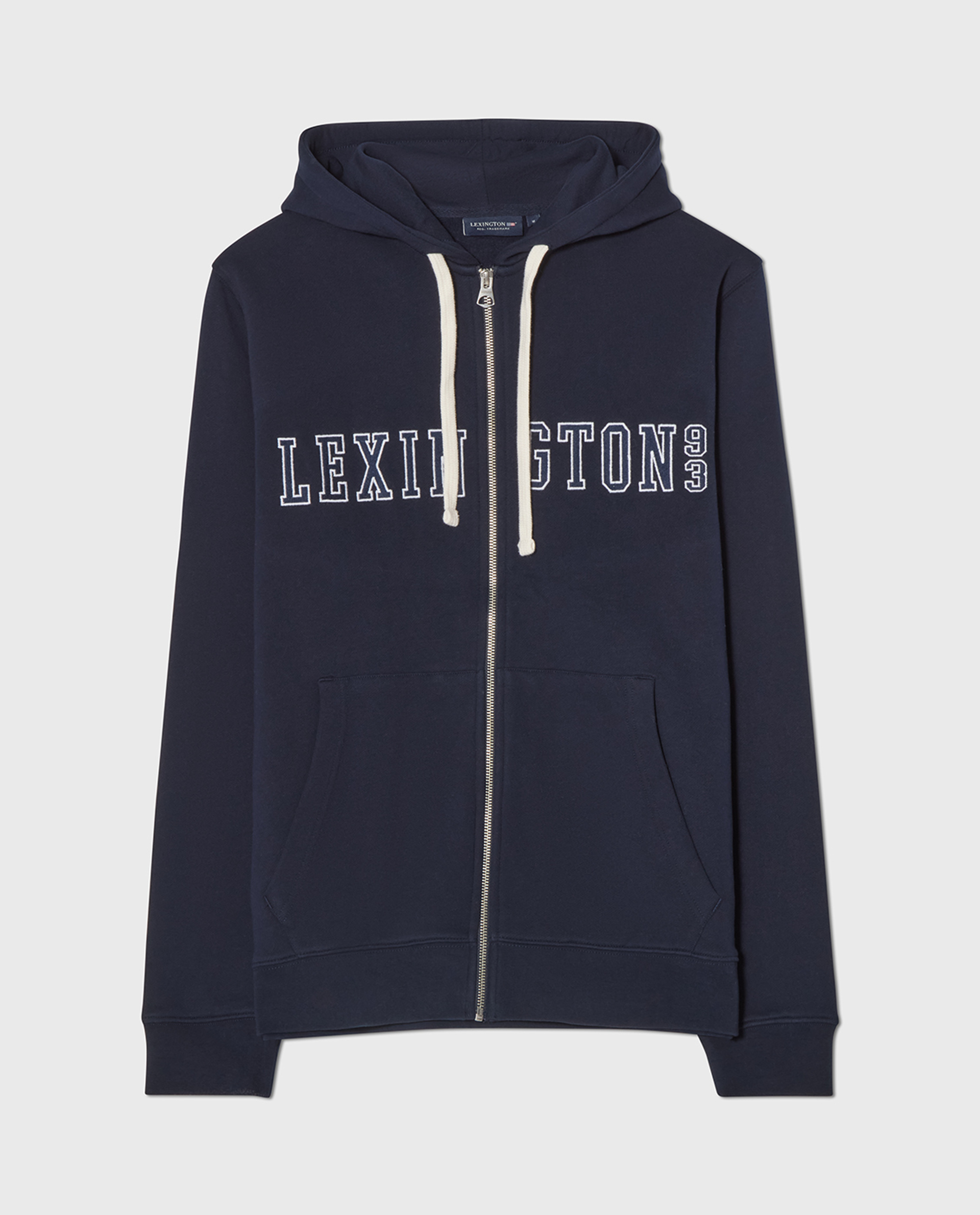 Legend zip hoodie, light grey Melange | Lexington