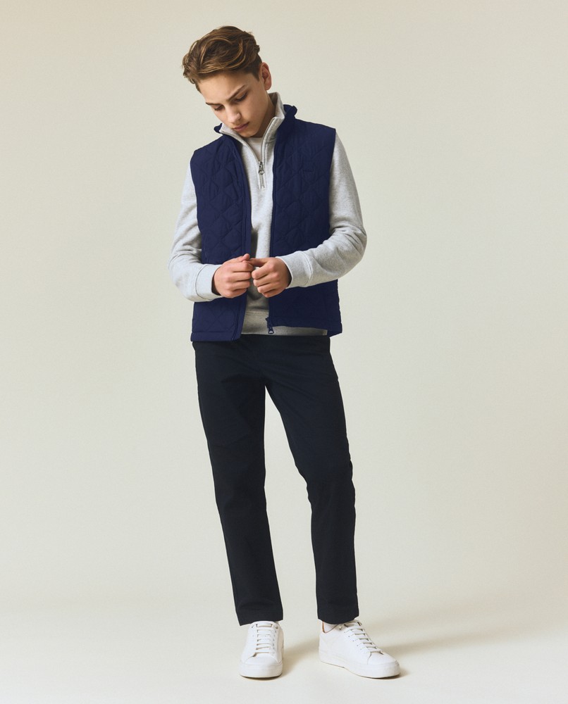 Teen quilted vest, dark blue | Lexington