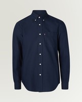 Casual oxford button down collar shirt, Dark Blue | Lexington