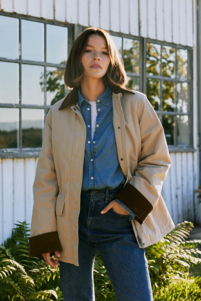Suede trench coat, medium brown | Lexington