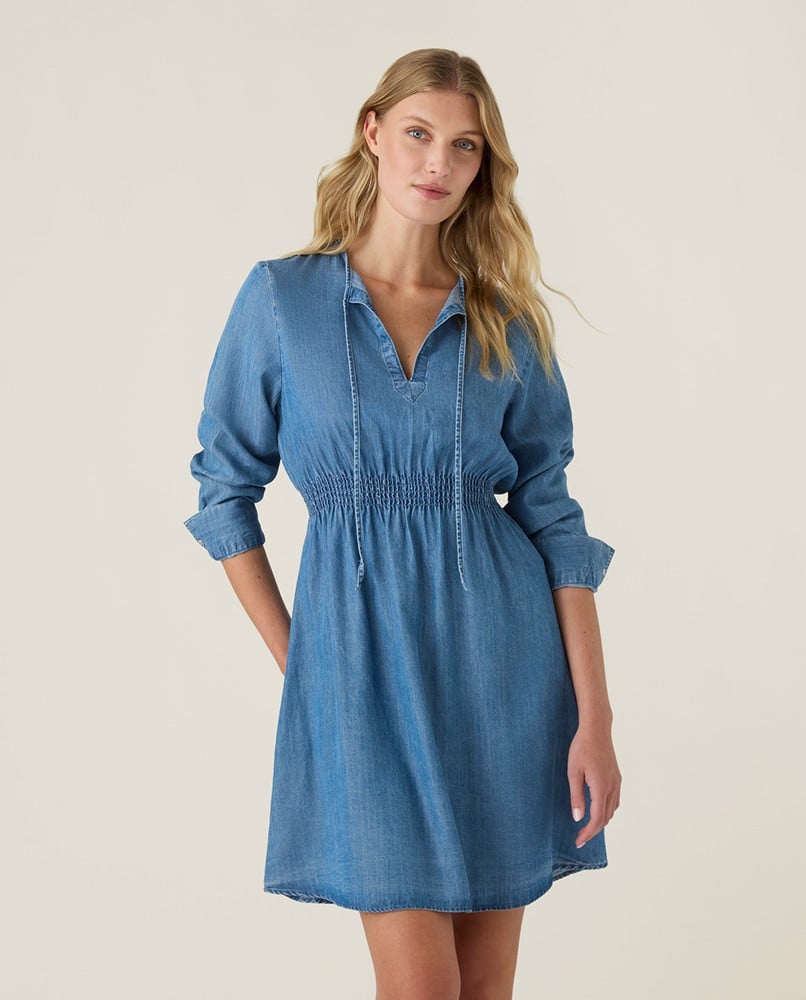 white christmas dresses Stetson Western Denim Maxi Dress main image 1