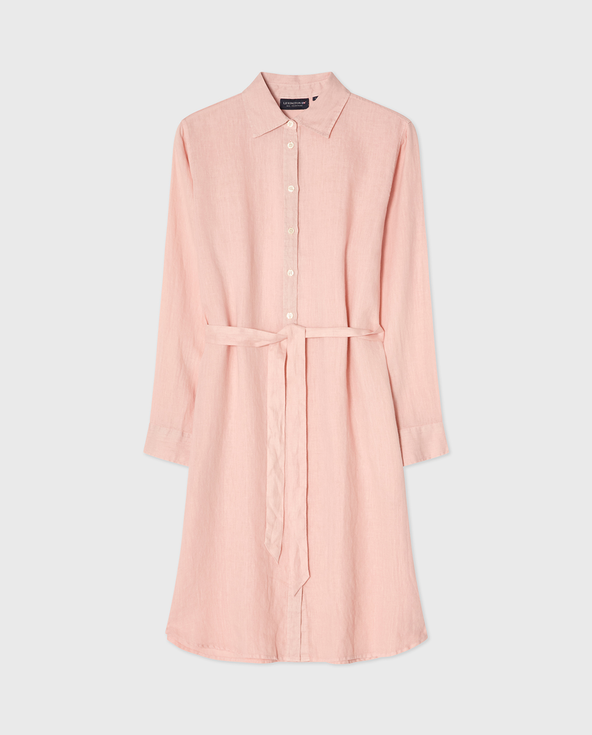 Linen shirt dress, pink | Lexington
