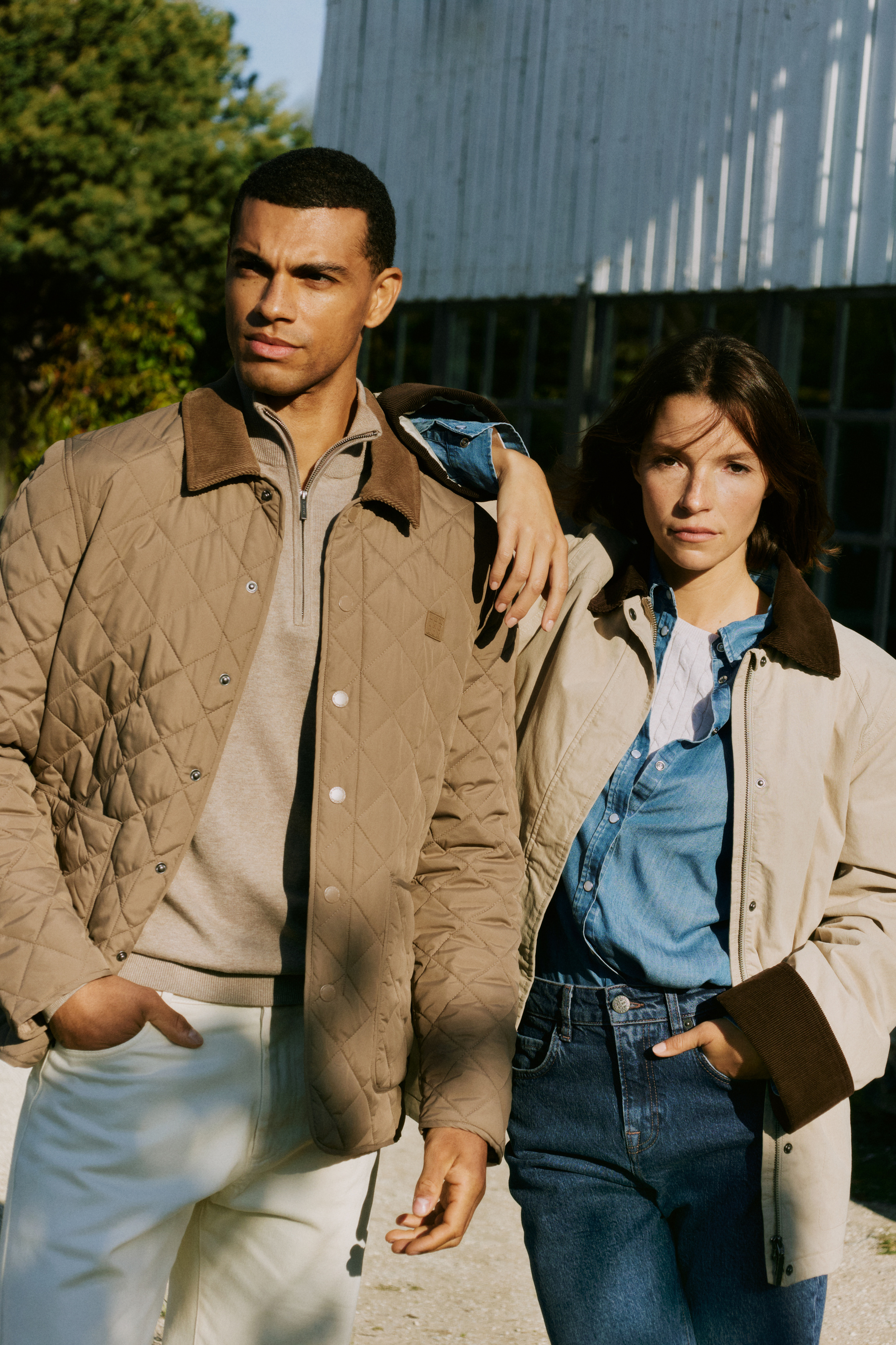 ジャケット・アウター Heriter cutwork parts quilt jacket 25AW Klassisk quiltet jakke, brun | Lexington