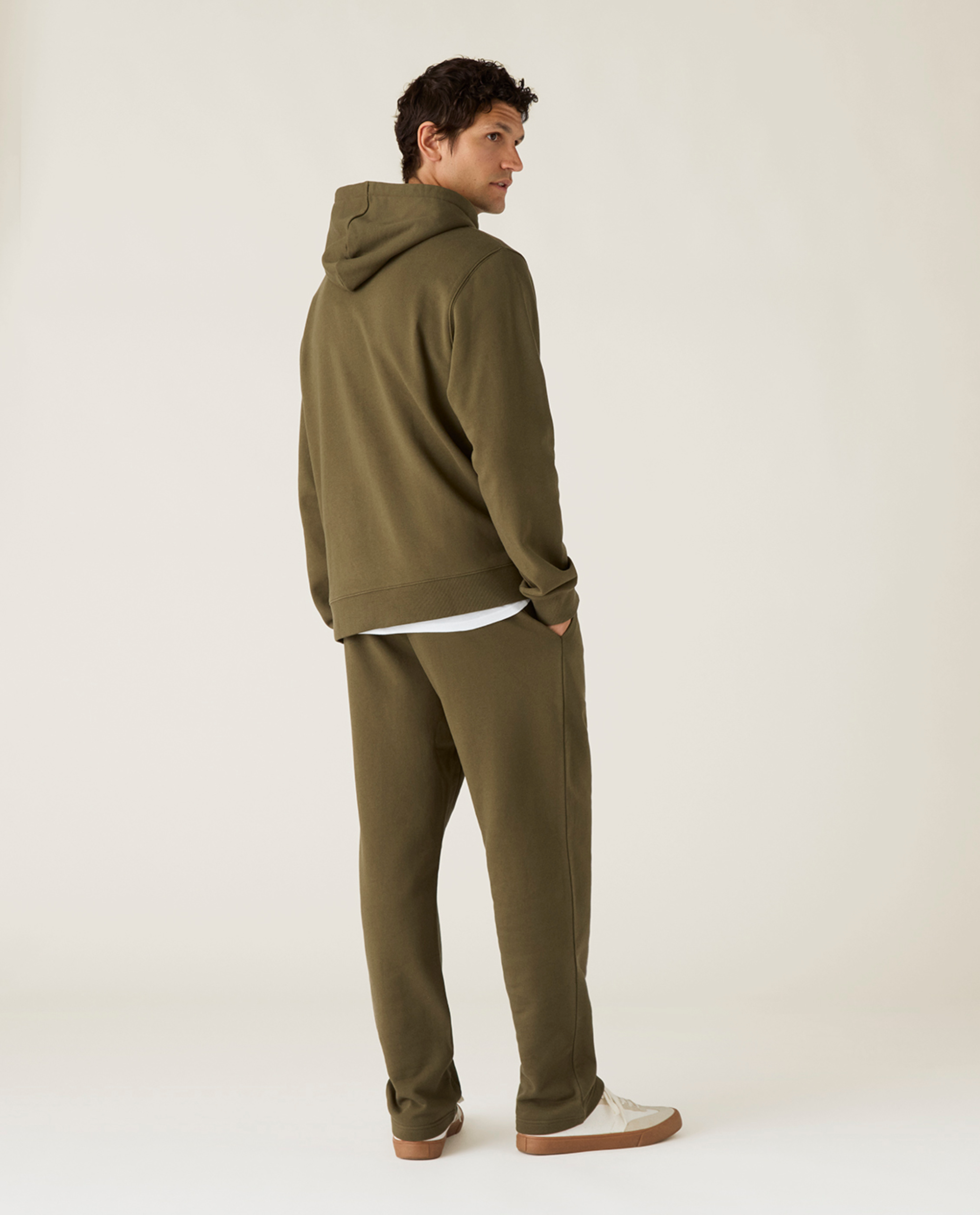 Organic cotton logo zip hoodie, blue melange | Lexington