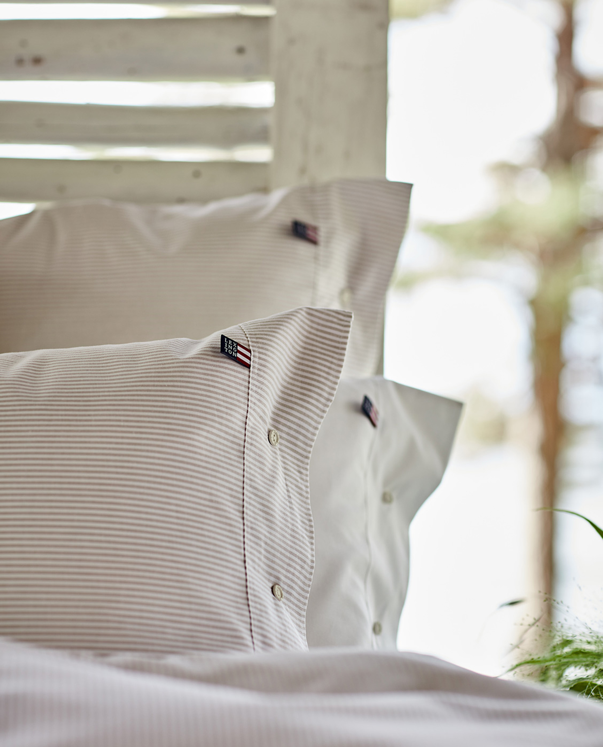 Blue//White Lexington Icons Pin Point Standard Pillowcase